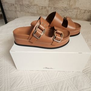 3.1 Phollip Lim Freida Platform Double Buckle Slide 38 NWT